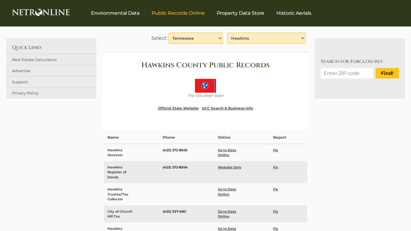 Hawkins County Public Records - NETROnline.com